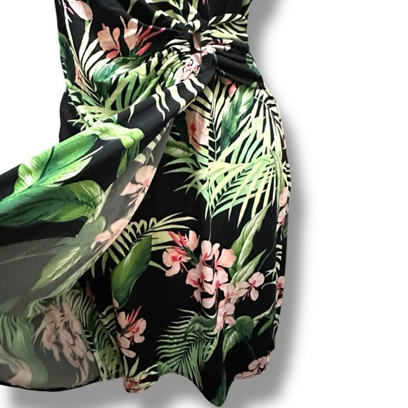 238 Tommy Bahama | NWT $148 Black Green Tropical Floral Halter Dress (Size XS) - Picture 15 of 16